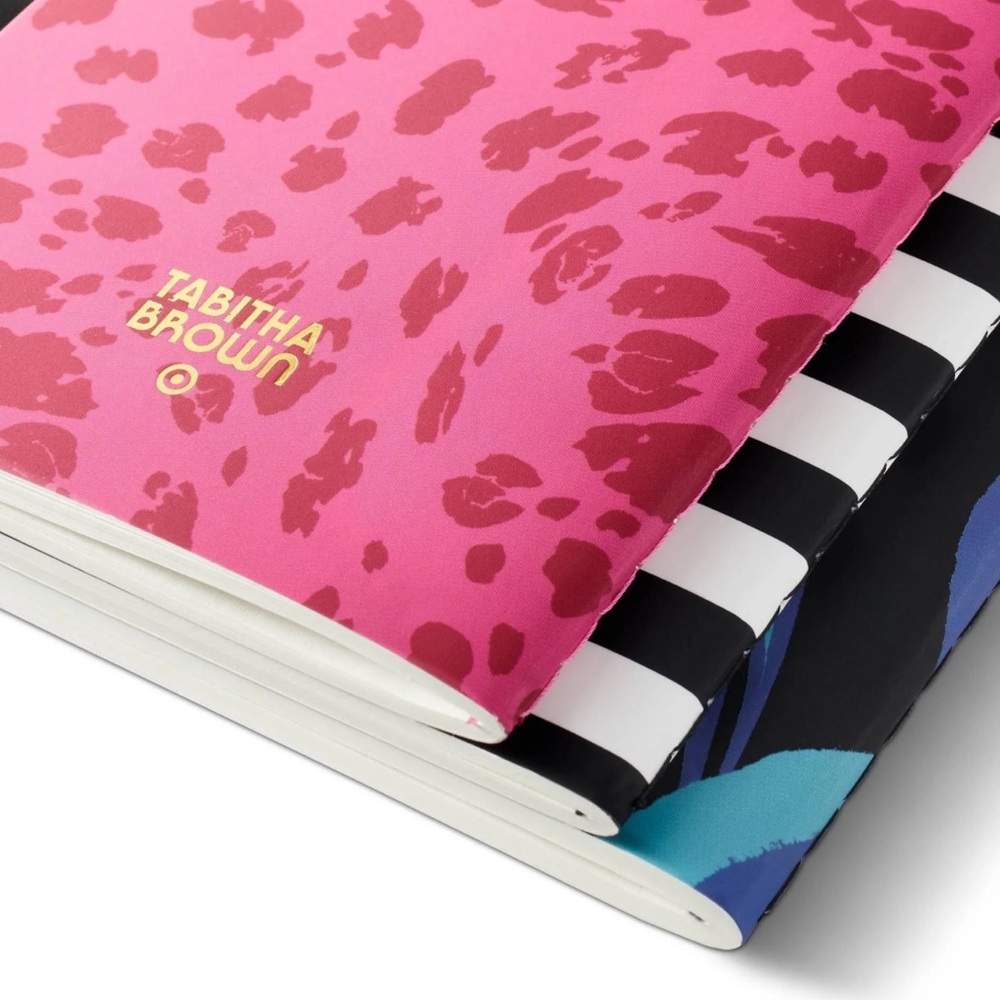 Tabitha Brown LIMITED EDITION Lemon Print Soft Cover Journal Set of 3